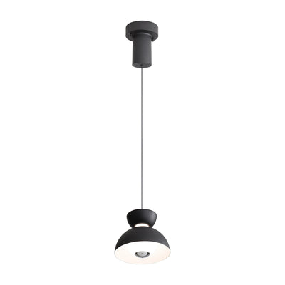 Vintra Integrated LED Pendant in Sand Black and Chrome shade - Golden Lighting