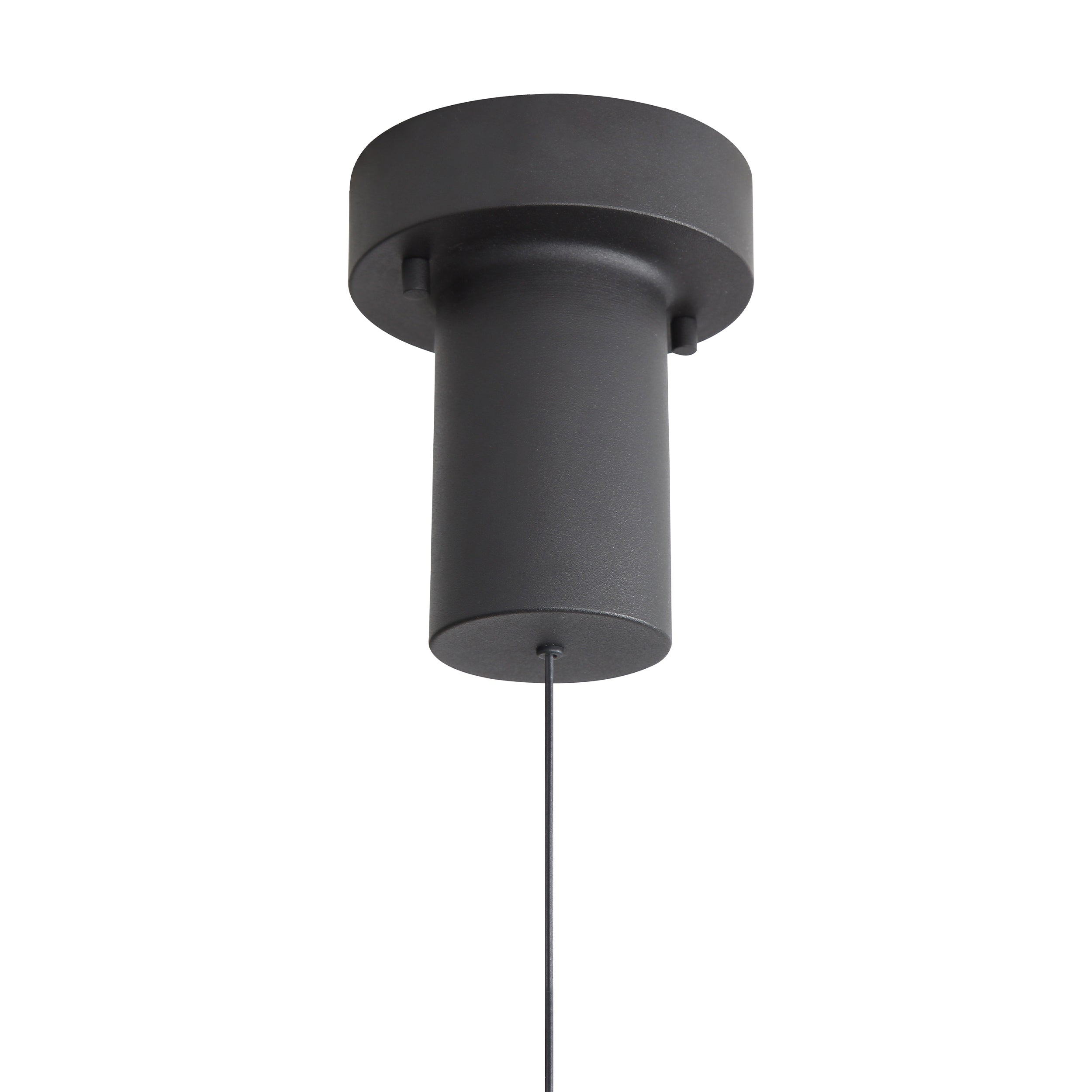 Vintra Integrated LED Pendant in Sand Black and Chrome shade