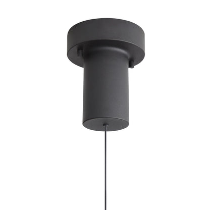 Vintra Integrated LED Pendant in Sand Black and Chrome shade