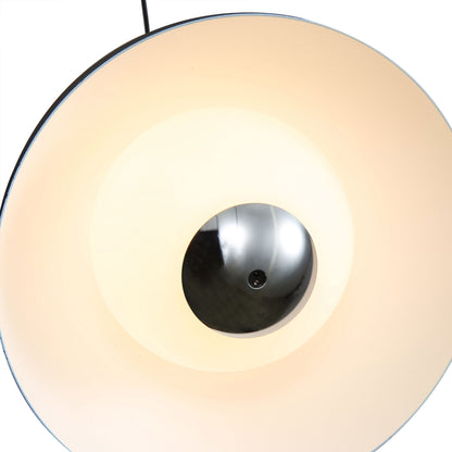 Vintra Integrated LED Pendant in Sand Black and Chrome shade