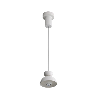 Vintra Integrated LED Pendant in Sand White and Chrome shade, alternate view - Golden Lighting