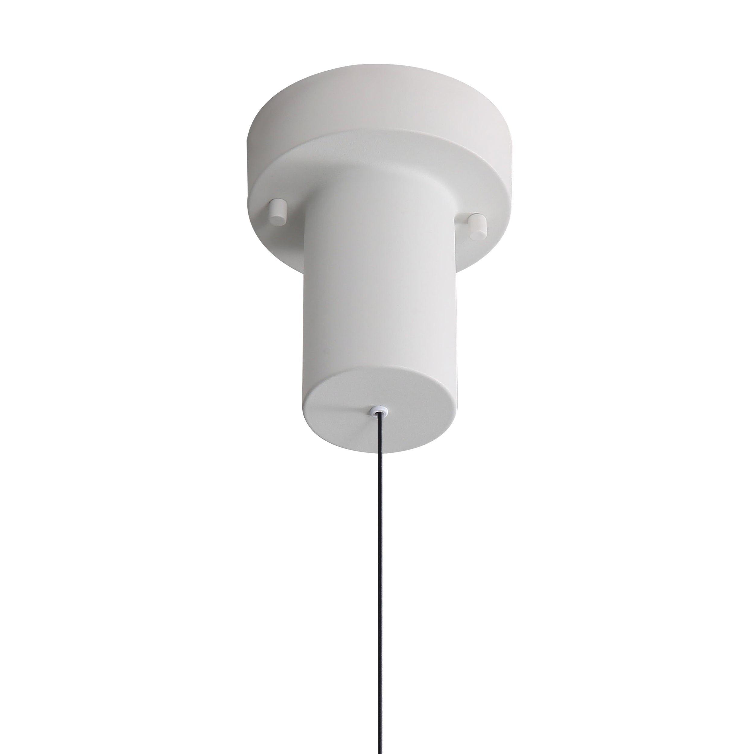 Vintra Integrated LED Pendant in Sand White and Chrome shade