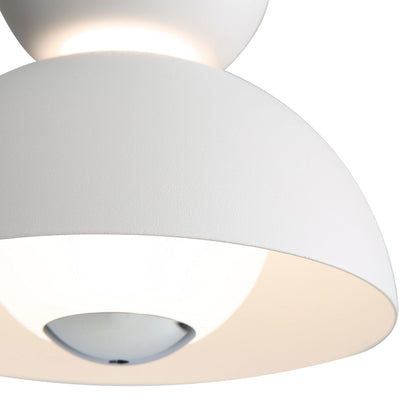 Vintra Integrated LED Pendant in Sand White and Chrome shade