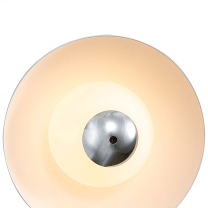 Vintra Integrated LED Pendant in Sand White and Chrome shade