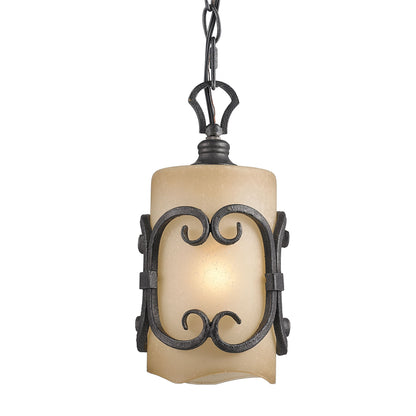 Madera 1-light Pendant in Black Iron