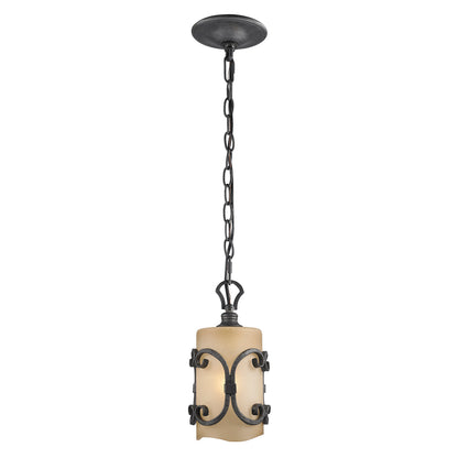 Madera 1-light Pendant in Black Iron