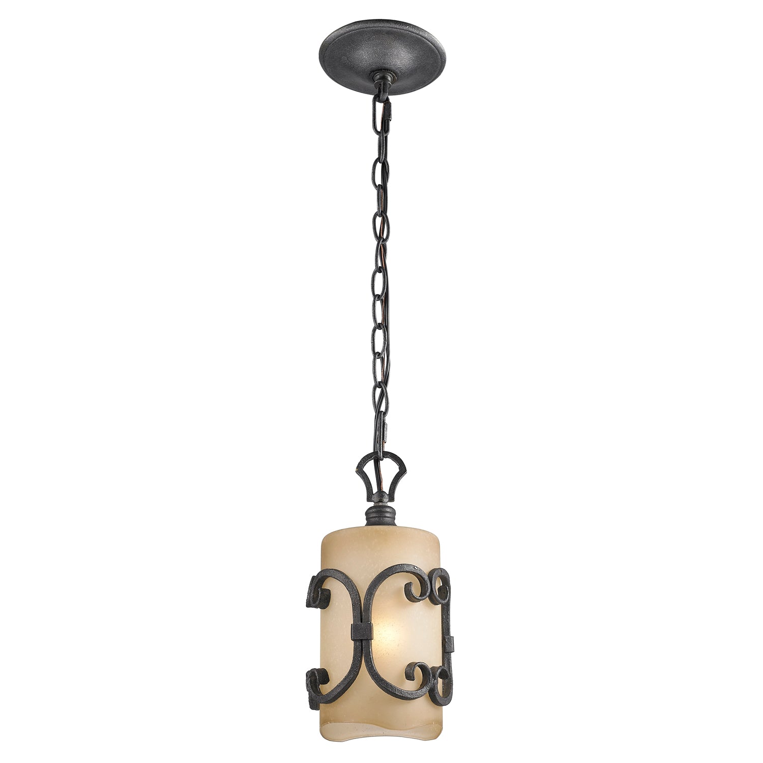 Madera 1-light Pendant in Black Iron