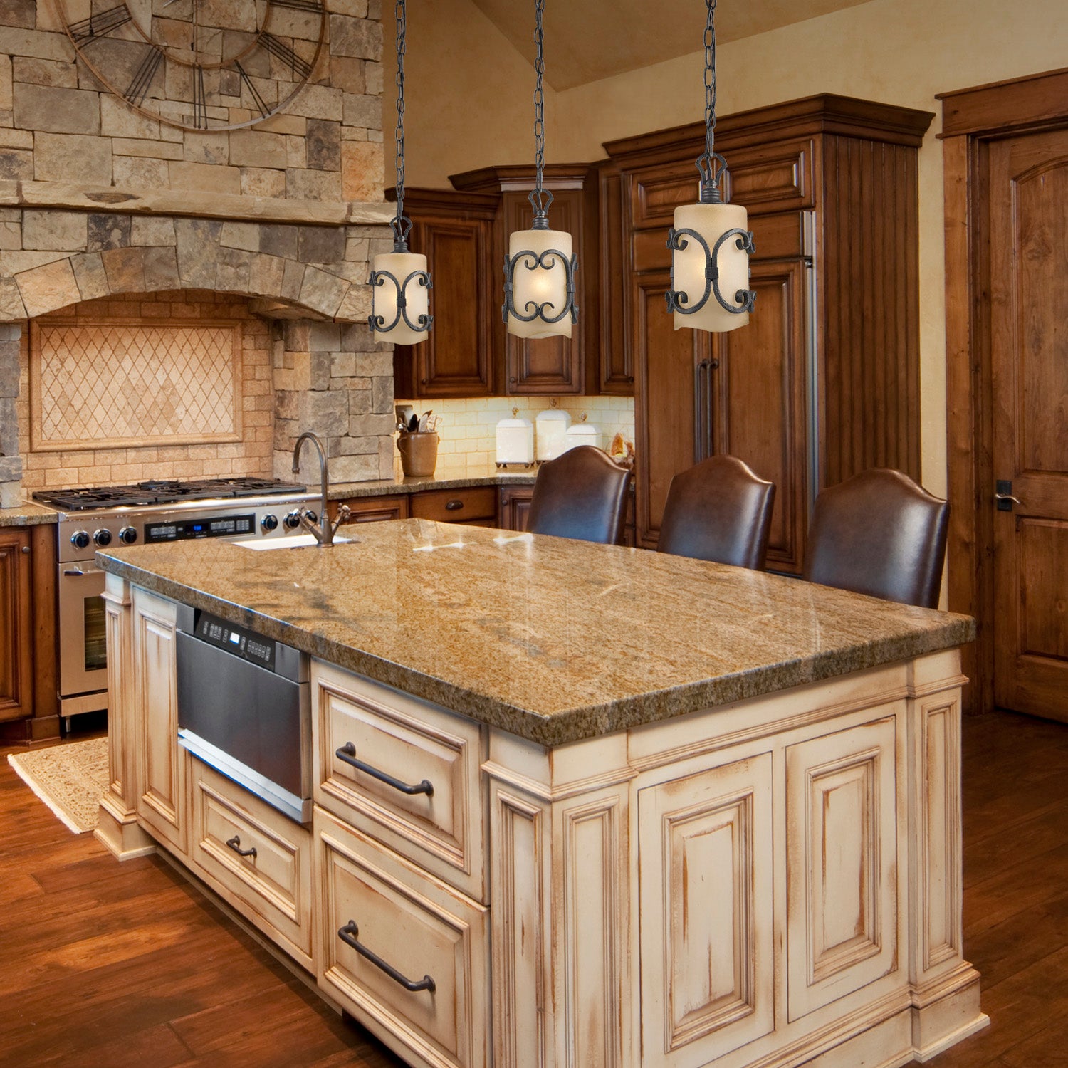 Madera 1-light Pendant in Black Iron