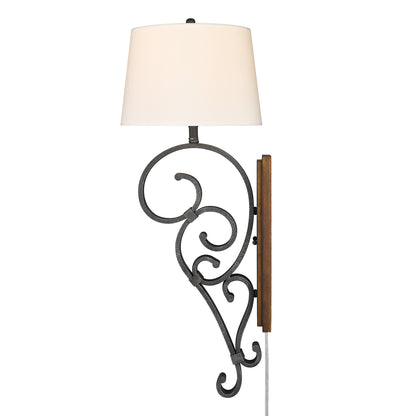 Madera 1-light Wall Sconce in Black Iron