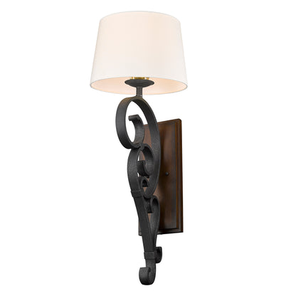 Madera 1-light Wall Sconce in Black Iron