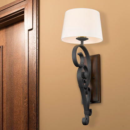 Madera 1-light Wall Sconce in Black Iron