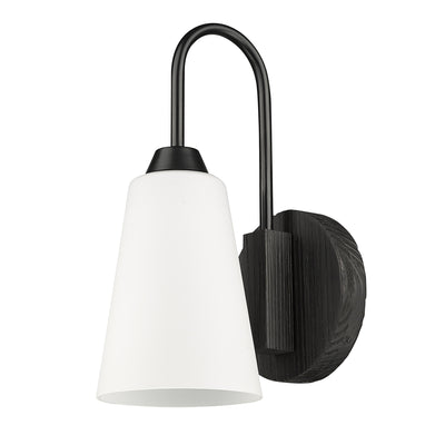 Neela 1-light Wall Sconce in Matte Black, alternate view - Golden Lighting