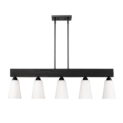 Neela 5-light Island Light in Matte Black