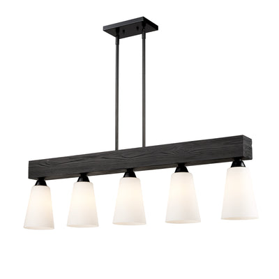 Neela 5-light Island Light in Matte Black