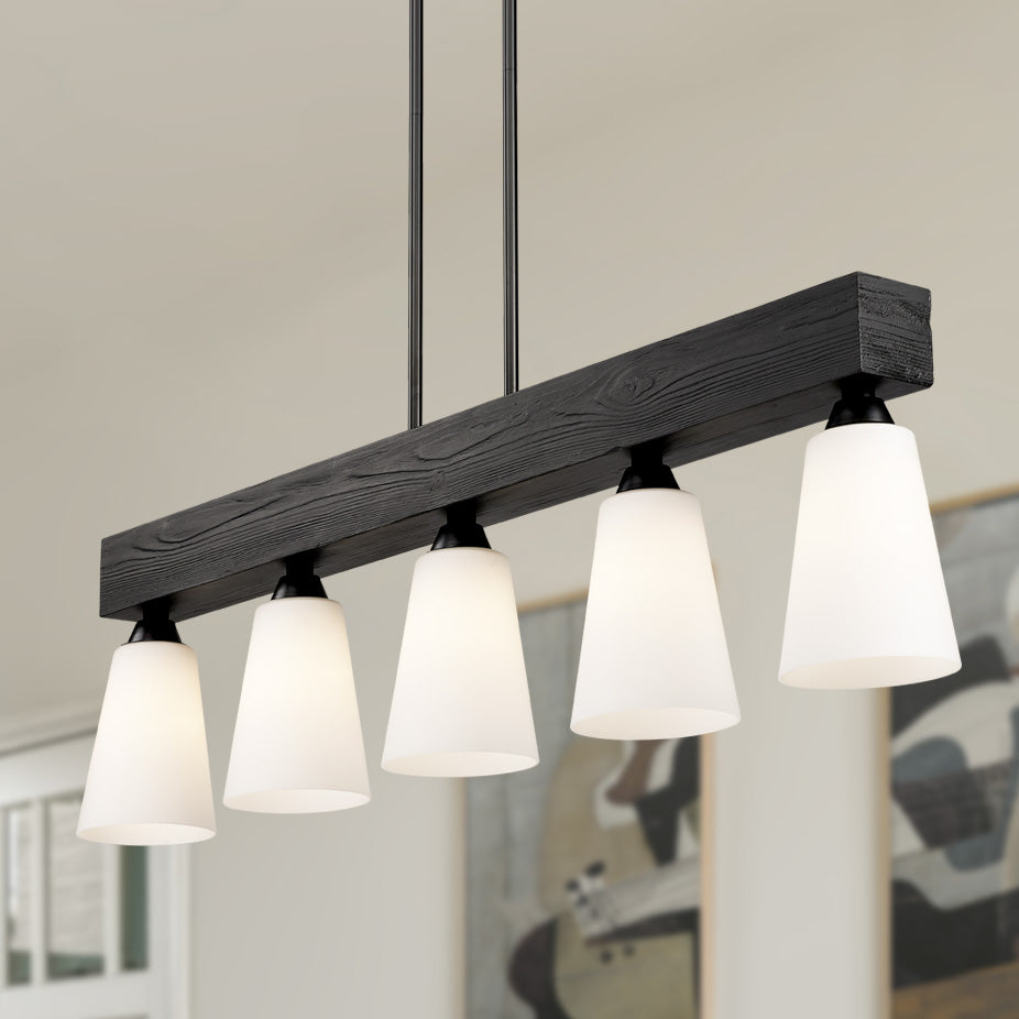 Neela 5-light Island Light in Matte Black