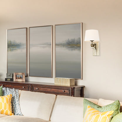 Solay 1 Light Wall Sconce (Plug-in or Hardwire) in Burnished Chestnut with Ivory Linen Shade - Default Title - Golden Lighting