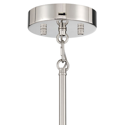 Golden Lighting Luminwood Integrated LED 24n Pendant in Polished Nickel with Wood-Pressed Clear Resin - - Golden Lighting