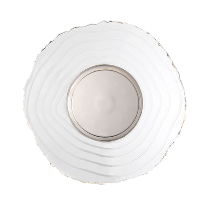 Golden Lighting Luminwood Integrated LED 12in Wall Sconce in Polished Nickel with Wood-Pressed Clear Resin - - Golden Lighting