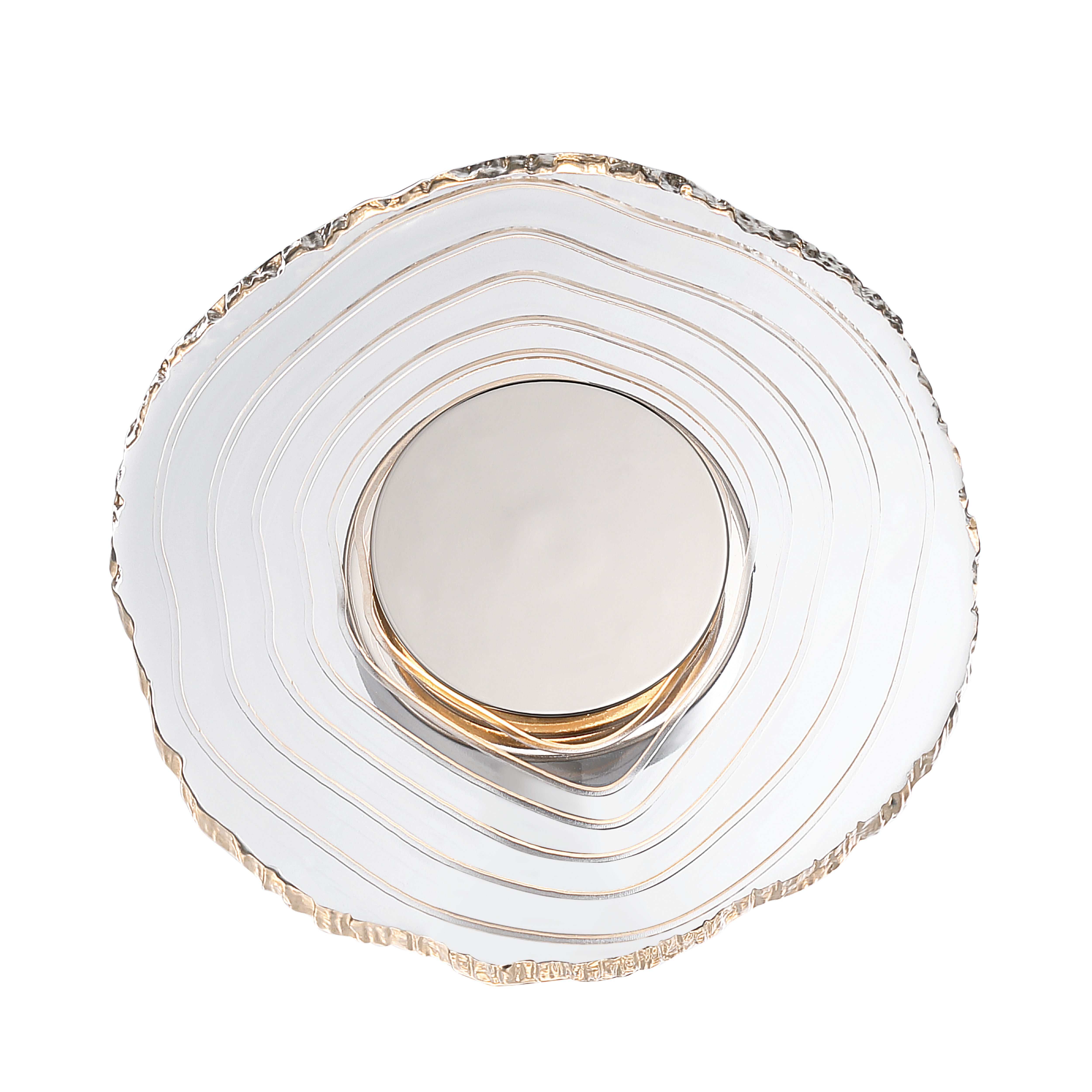 Golden Lighting Luminwood Integrated LED 12in Wall Sconce in Polished Nickel with Wood-Pressed Clear Resin
