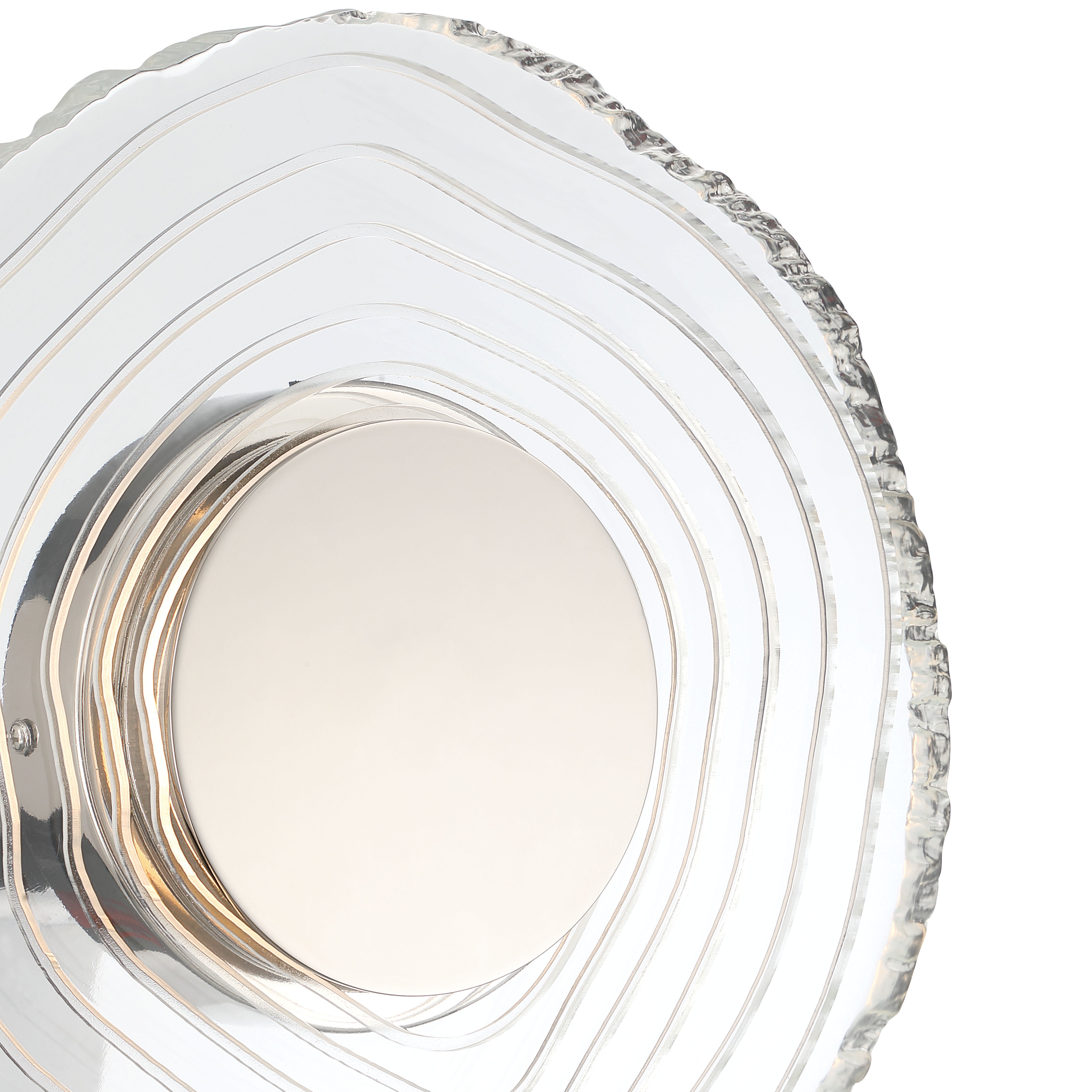 Golden Lighting Luminwood Integrated LED 12in Wall Sconce in Polished Nickel with Wood-Pressed Clear Resin - - Golden Lighting