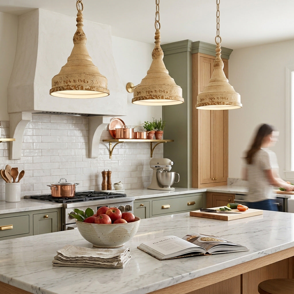 Keating 1-light Pendant in Aged Tuscan Stone