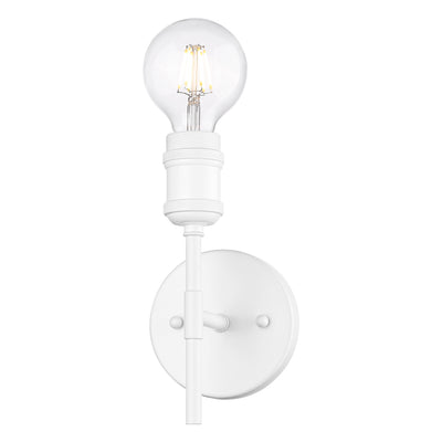 Axel 1-light Wall Sconce in Matte White - Golden Lighting
