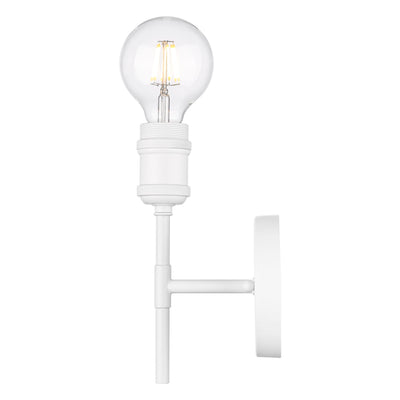 Axel 1-light Wall Sconce in Matte White, side view - Golden Lighting