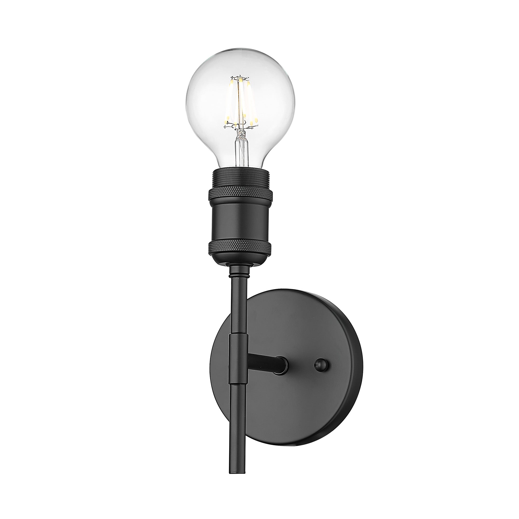 Axel BLK 1 Light Wall Sconce in Matte Black - - Golden Lighting