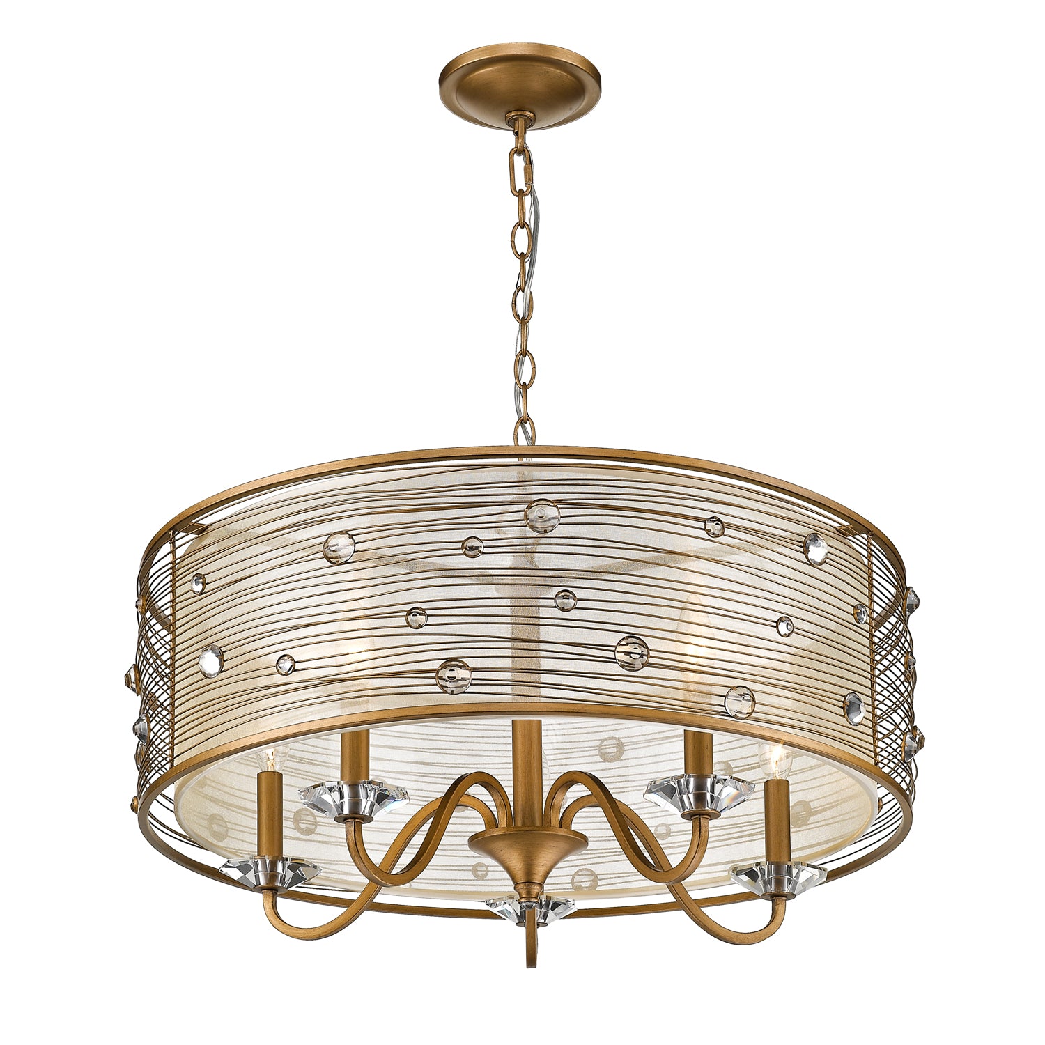 Golden Lighting Joia 5-light Chandelier in Peruvian Gold - - Golden Lighting