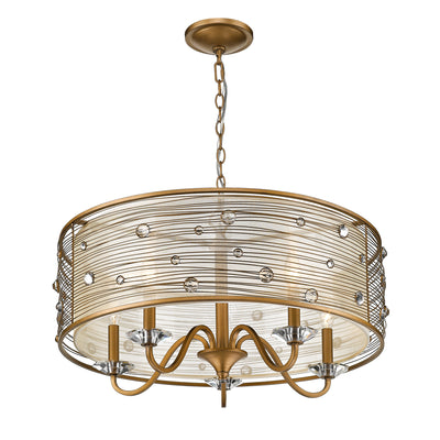 Golden Lighting Joia 5-light Chandelier in Peruvian Gold - - Golden Lighting