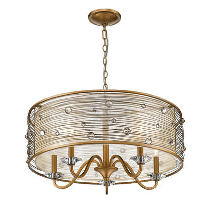 Golden Lighting Joia 5-light Chandelier in Peruvian Gold - - Golden Lighting