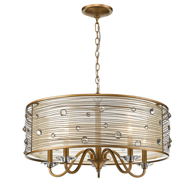 Golden Lighting Joia 5-light Chandelier in Peruvian Gold - - Golden Lighting