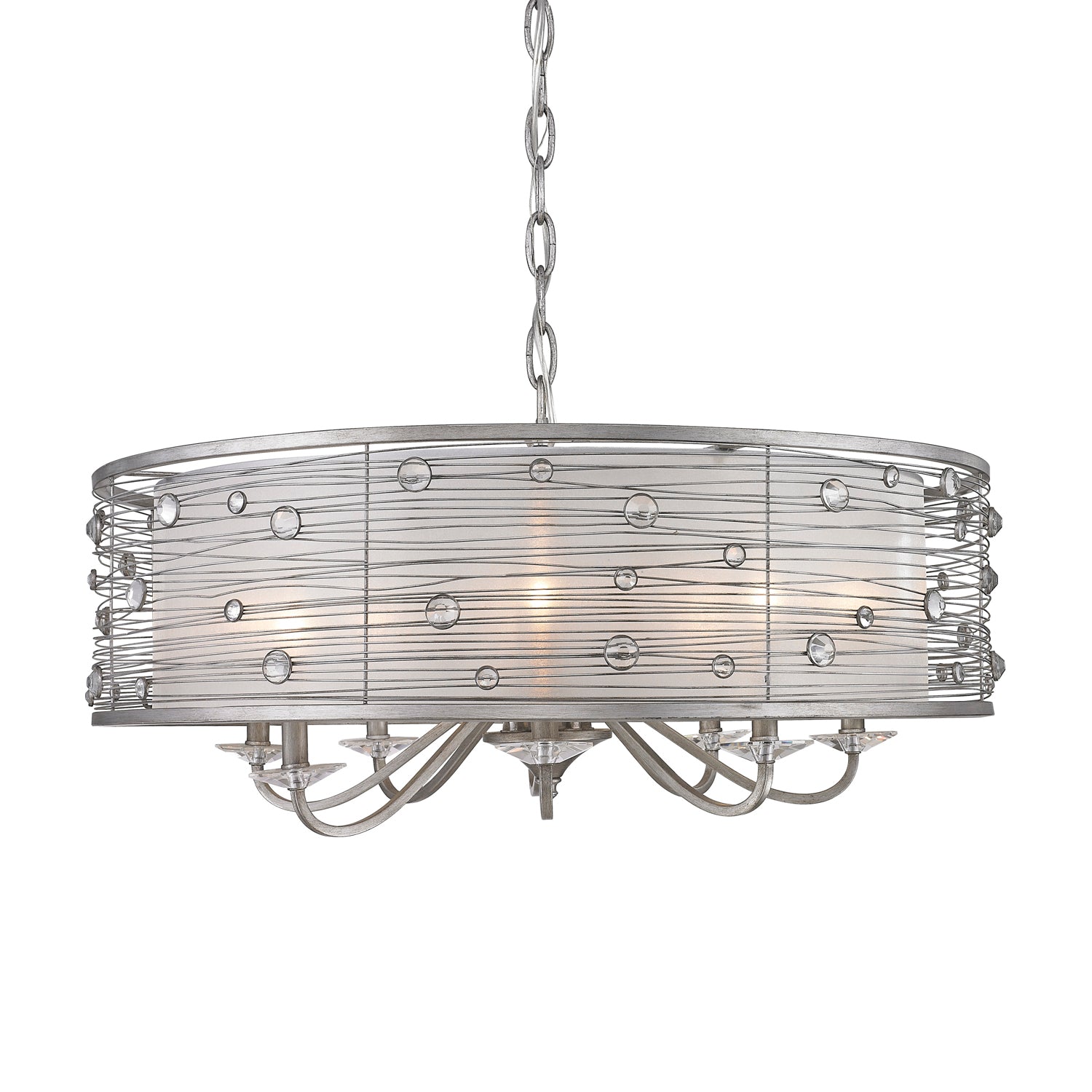 Golden Lighting Joia 8-light Chandelier in Peruvian Silver - - Golden Lighting