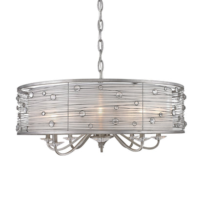 Golden Lighting Joia 8-light Chandelier in Peruvian Silver - - Golden Lighting