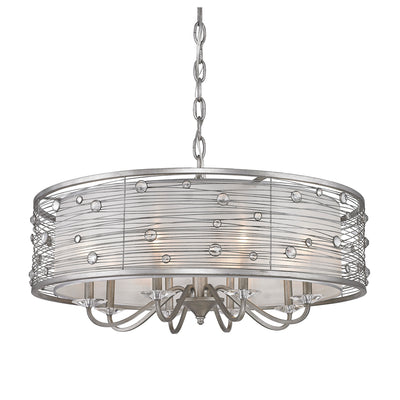 Golden Lighting Joia 8-light Chandelier in Peruvian Silver - - Golden Lighting