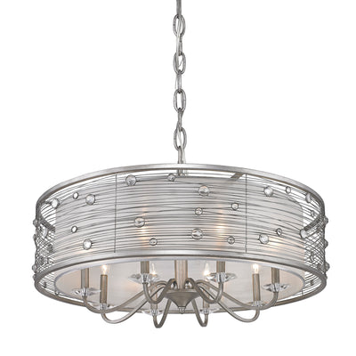 Golden Lighting Joia 8-light Chandelier in Peruvian Silver - - Golden Lighting