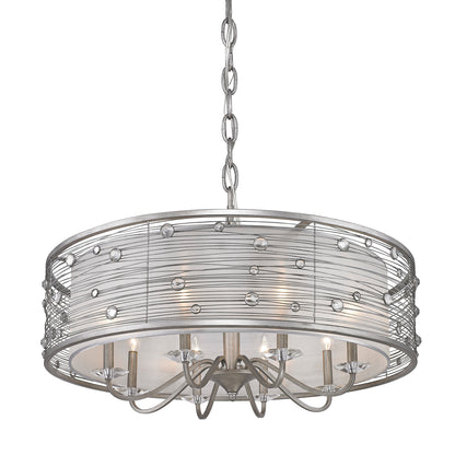 Golden Lighting Joia 8-light Chandelier in Peruvian Silver - - Golden Lighting