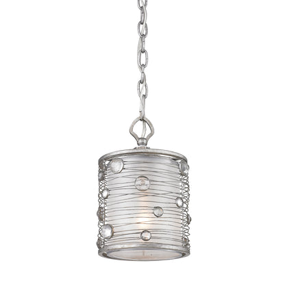 Golden Lighting Joia 1-light Pendant in Peruvian Silver - - Golden Lighting