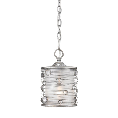 Golden Lighting Joia 1-light Pendant in Peruvian Silver - - Golden Lighting