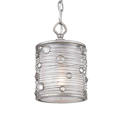 Golden Lighting Joia 1-light Pendant in Peruvian Silver - - Golden Lighting