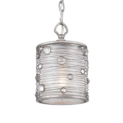 Golden Lighting Joia 1-light Pendant in Peruvian Silver - - Golden Lighting