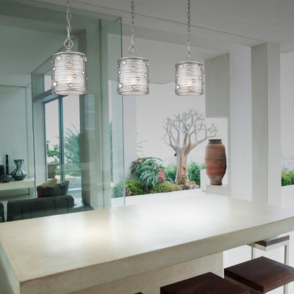 Golden Lighting Joia 1-light Pendant in Peruvian Silver
