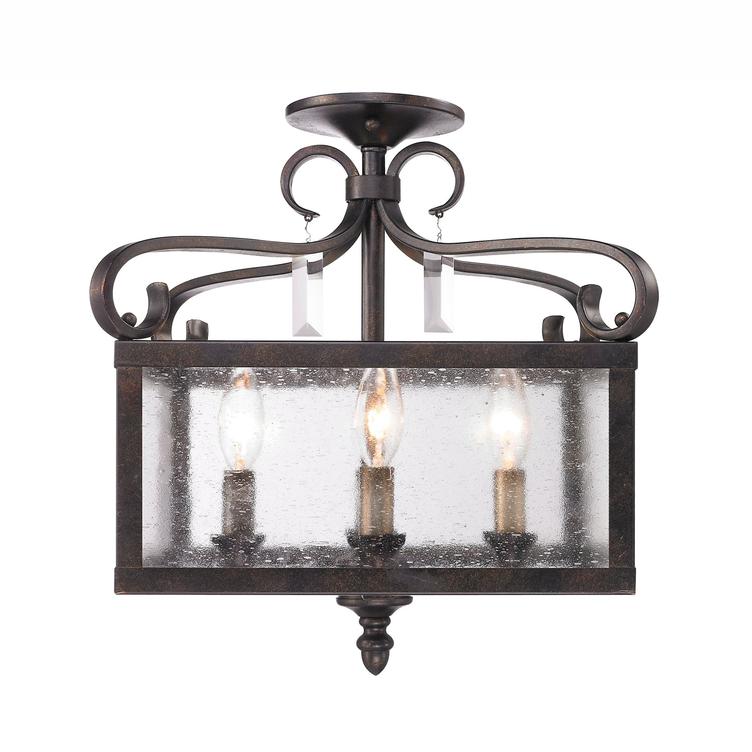 Golden Lighting Valencia 4-light Pendant in Fired Bronze