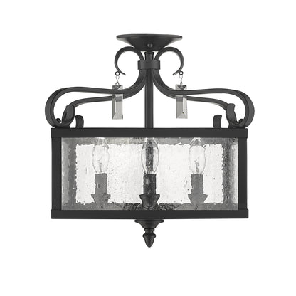 Golden Lighting Valencia 4-light Semi-Flush Mount in Matte Black