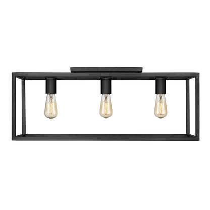 Wesson Flush Mount - 26" in Matte Black - Default Title - Golden Lighting