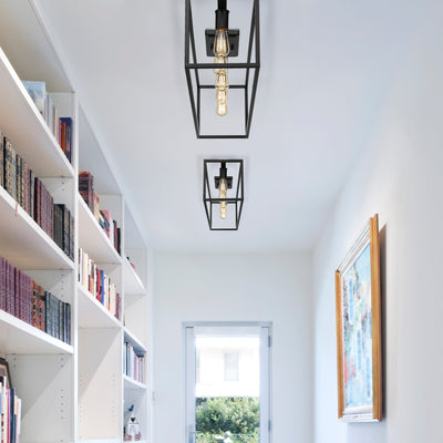 Golden Lighting Wesson 5-light Flush Mount in Matte Black - - Golden Lighting