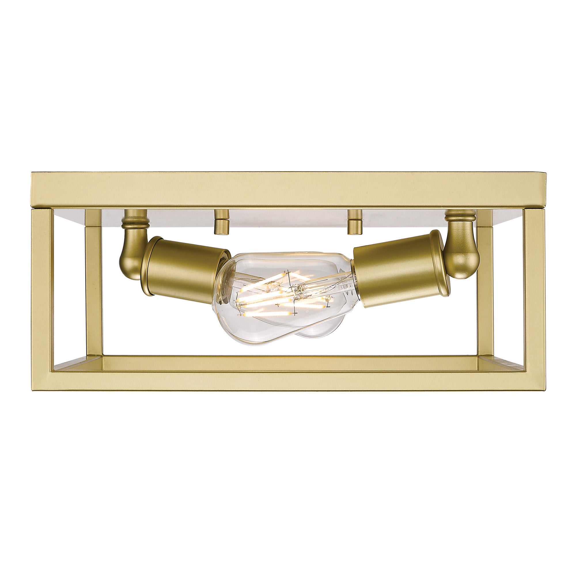 Golden Lighting Wesson 2-light Flush Mount in Olympic Gold - - Golden Lighting