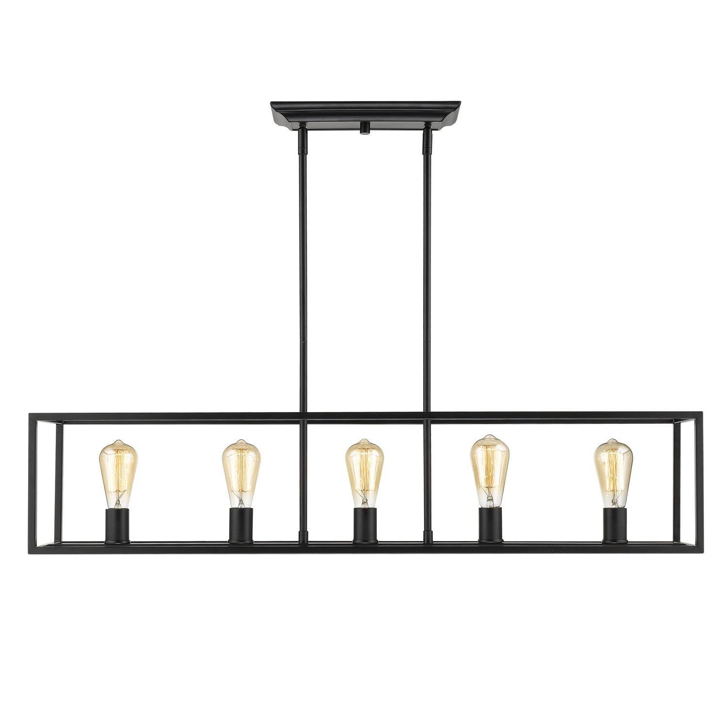 Golden Lighting Wesson 3-light Flush Mount in Matte Black - - Golden Lighting