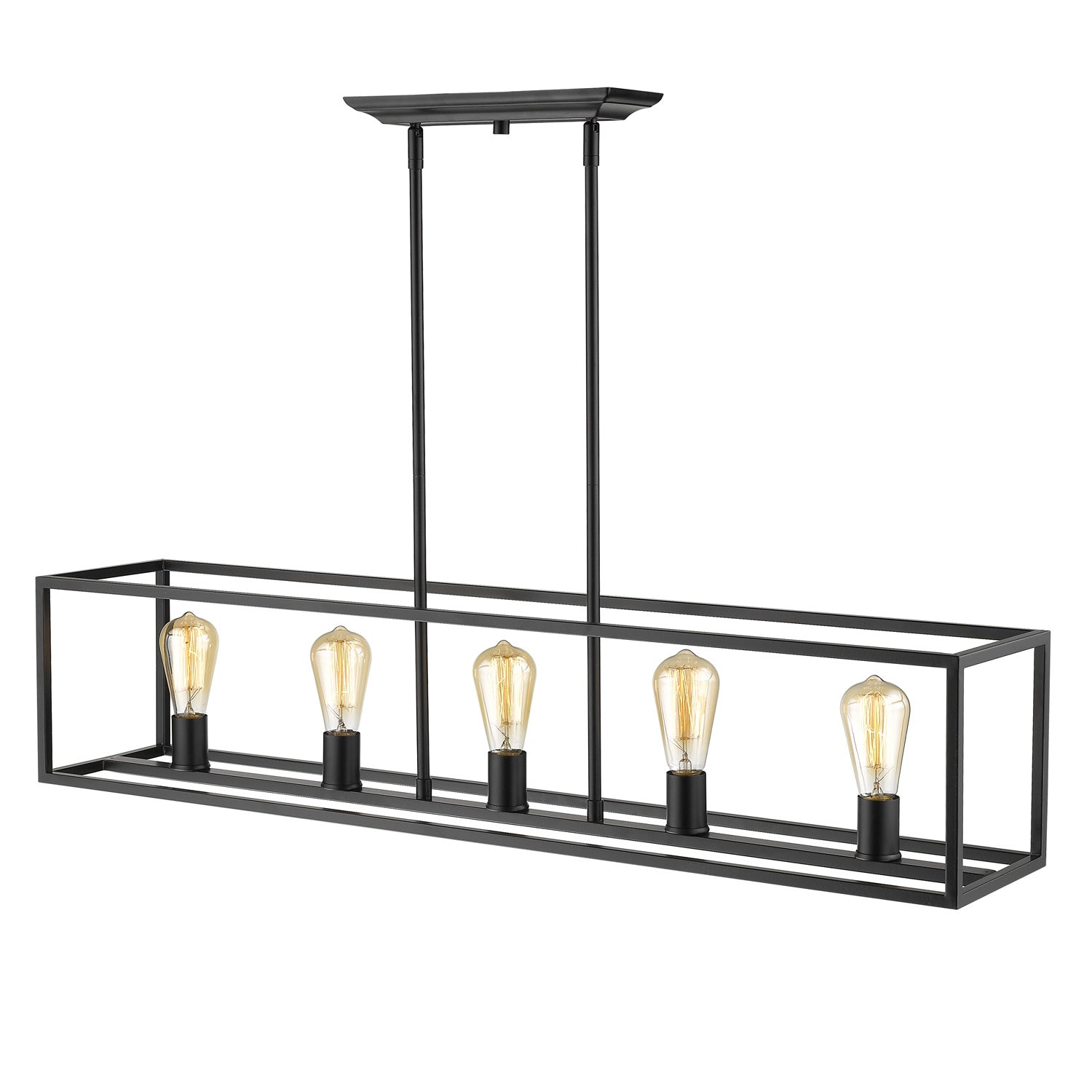 Golden Lighting Wesson 3-light Flush Mount in Matte Black - - Golden Lighting