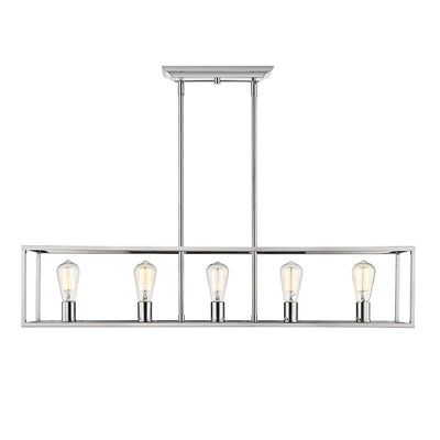 Golden Lighting Wesson 5-light Island Light in Chrome - - Golden Lighting